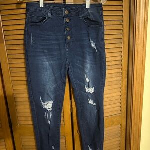 Distressed Blue Women's Jeans